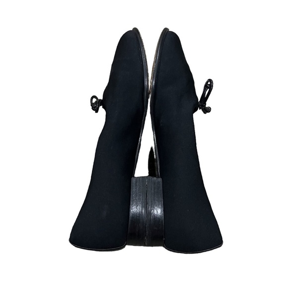 Stuart Weitzman Women’s Black Slip On Block Heel Loafers Size 8 1/2 - Picture 6 of 9